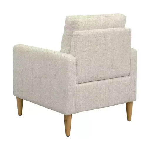 Kirklands Home Accent Chairs|Cream Upholstered Tufted Dani Accent Chair White