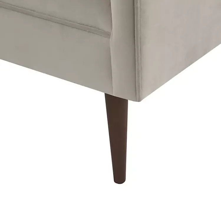Kirklands Home Sofas & Loveseats|Cream Velvet Low Back Transitional Settee Ivory