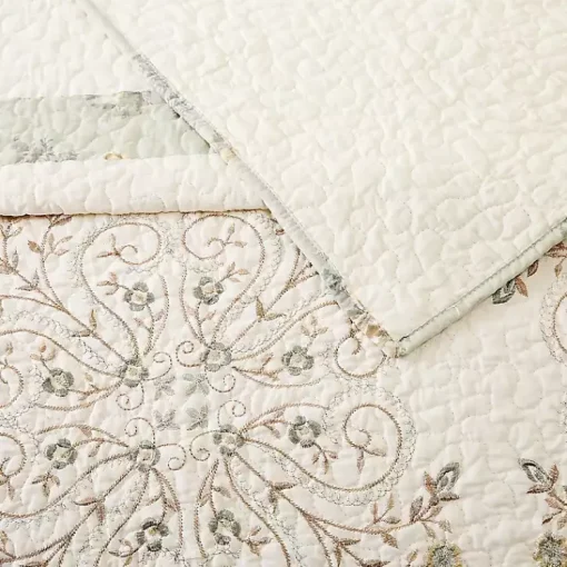 Kirklands Home Bedspreads & Coverlets|Cream Vintage Treasure King Bedspread