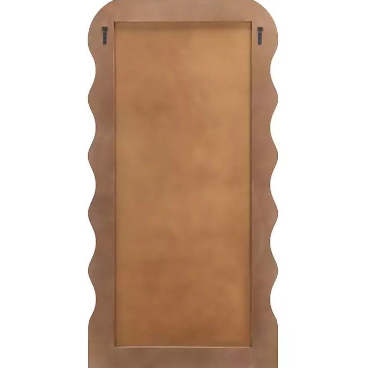 Kirklands Home Full Length & Floor Mirrors|Cream Wavy Mayha Leaner Mirror White