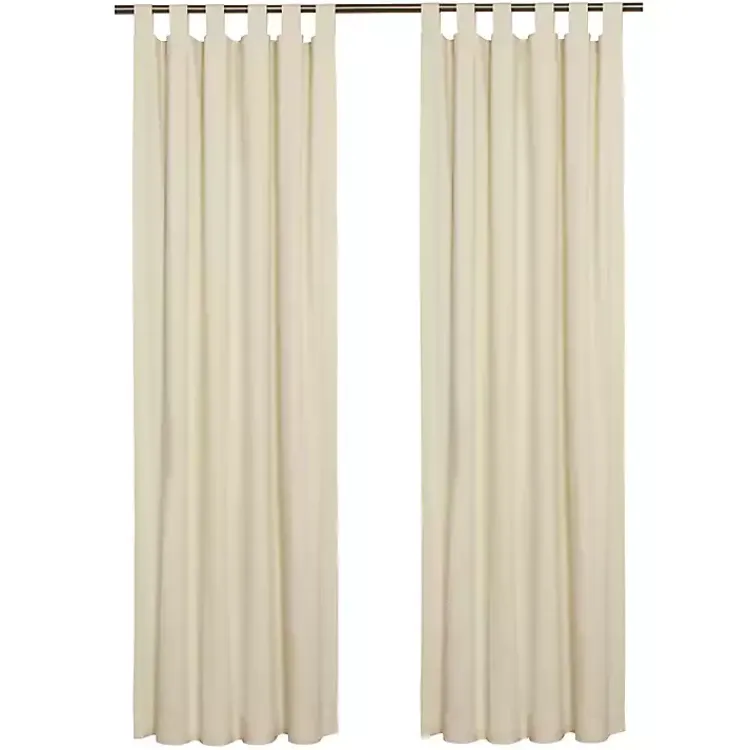 Kirklands Home Curtains & Drapes|Cream Weathermate Curtain Panel, 72 in Ivory