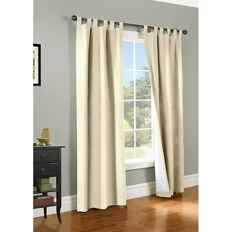 Kirklands Home Curtains & Drapes|Cream Weathermate Curtain Panel, 72 in Ivory