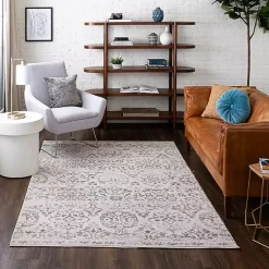 Kirklands Home Area Rugs|Cream Winn Medallion Runner, 2x8 Ivory