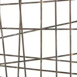 Kirklands Home Wall Plaques|Crosshatch Metal Frame Plaque Brown