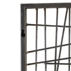 Kirklands Home Wall Plaques|Crosshatch Metal Frame Plaque Brown