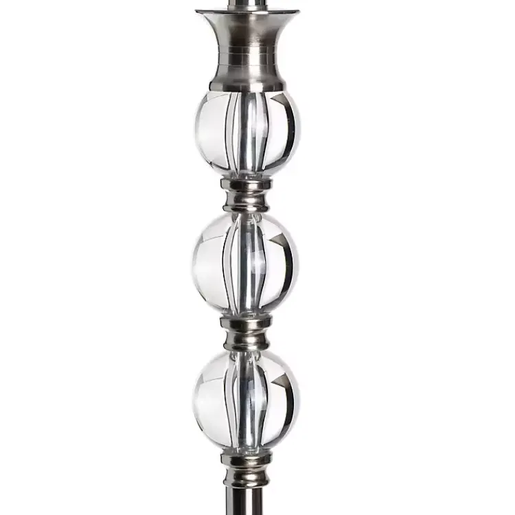 Kirklands Home Floor Lamps|Crystal and Silver Metal Floor Lamp White