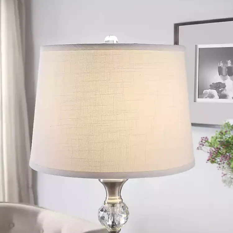 Kirklands Home Floor Lamps|Crystal Orb Stacked Floor Lamp White
