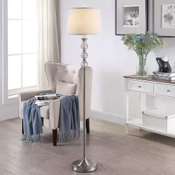 Kirklands Home Floor Lamps|Crystal Orb Stacked Floor Lamp White