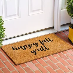 Kirklands Home Doormats|Cursive Happy Fall Y'all Coir Doormat, 24x36