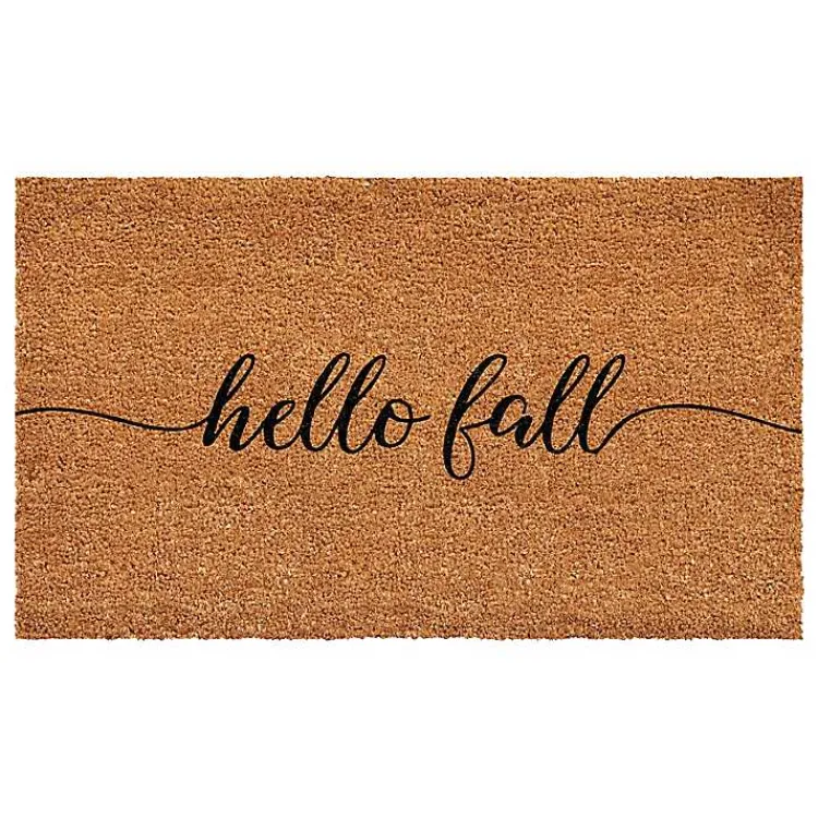 Kirklands Home Doormats|Cursive Hello Fall Coir Doormat, 17x29