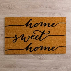 Kirklands Home Doormats|Cursive Home Sweet Home Coir Doormat