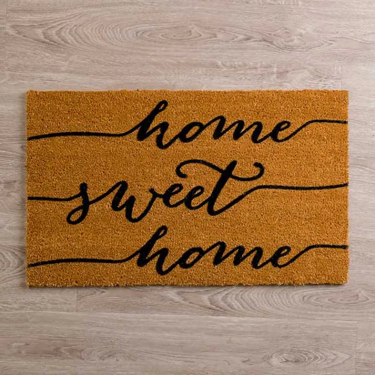 Kirklands Home Doormats|Cursive Home Sweet Home Coir Doormat