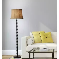 Kirklands Home Floor Lamps|Curved Emma Floor Lamp Tan