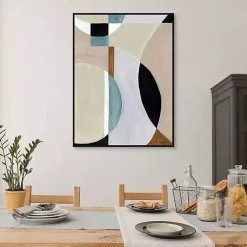 Kirklands Home Canvas Art|Curved Vision Framed Canvas Art Print Multi