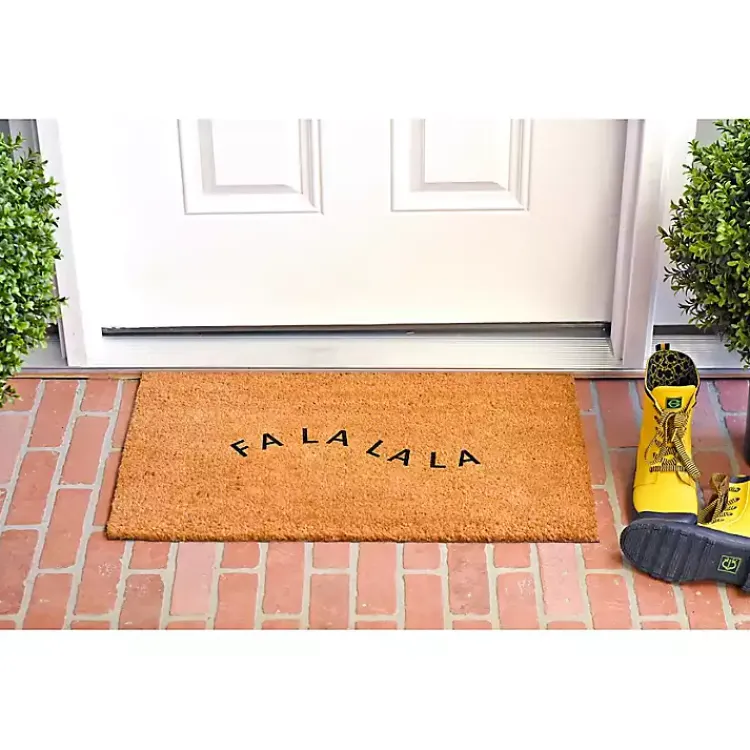 Kirklands Home Doormats|Curvy Fa La La Coir Doormat