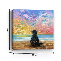 Kirklands Home Canvas Art|Dachshund Beach Days Canvas Art Print Multi