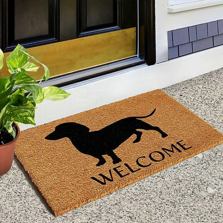 Kirklands Home Doormats|Dachshund Welcome Doormat