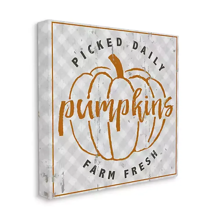 New Daily Farm Picked Pumpkins Canvas Wall Art Fall