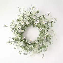 Discount Daisy and Eucalyptus Wreath Wreaths