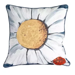 Hot Daisy and Lady Bug Pillow Pillows