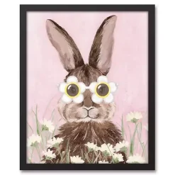 New Daisy Sunnies Bunny Framed Canvas Art Print Easter Decorations