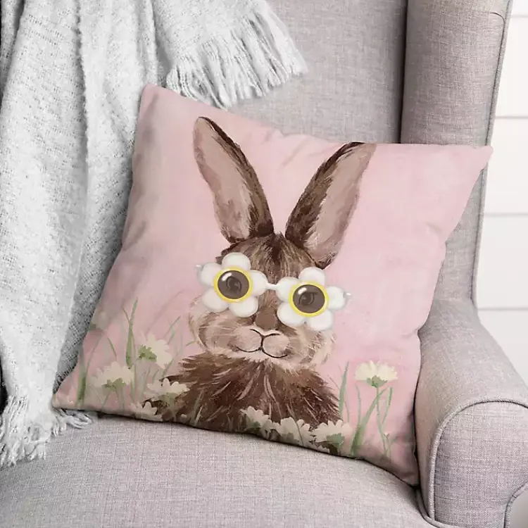New Daisy Sunnies Bunny Indoor/Outdoor Pillow Pillows