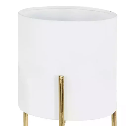Kirklands Home Planters|Daisy Modern Iron Planters, Set of 3 White