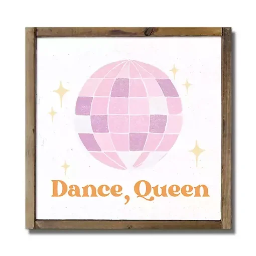 Kirklands Home Wall Quotes & Signs|Dance, Queen Disco Ball Framed Wall Plaque