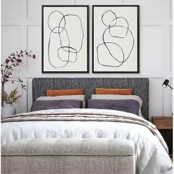 Kirklands Home Canvas Art|Dancing Circles Framed Canvas Art Prints, Set of 2