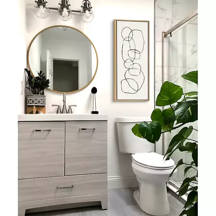 Kirklands Home Canvas Art|Dancing Circles Framed Canvas Art Print