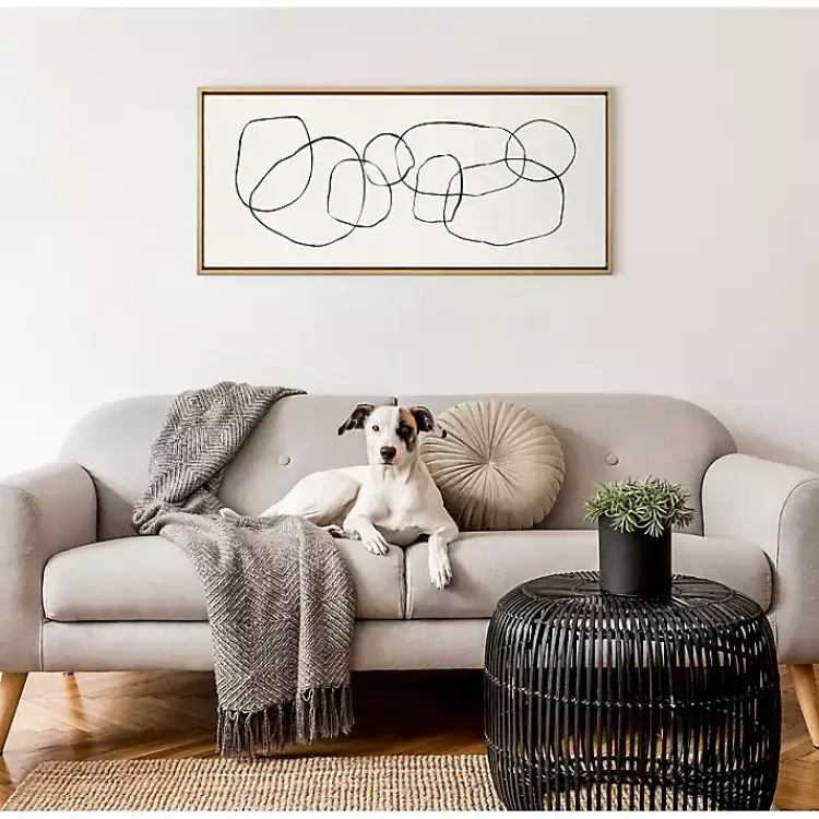 Kirklands Home Canvas Art|Dancing Circles Framed Canvas Art Print