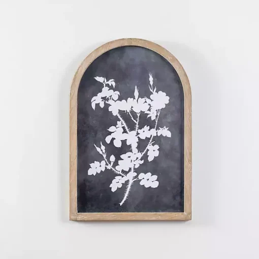 Kirklands Home Framed Art|Dark Botanicals Arch Framed Wall Art Blue