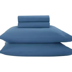 Kirklands Home Bed Sheets|Dark Microfiber 4-pc. King Sheet Set Blue