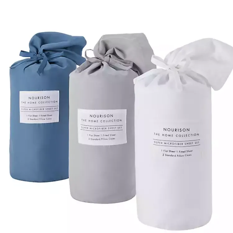 Kirklands Home Bed Sheets|Dark Microfiber 4-pc. King Sheet Set Blue