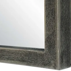 Kirklands Home Decorative Mirrors|Dark Bronze Arched Scallop Edge Wall Mirror Gray