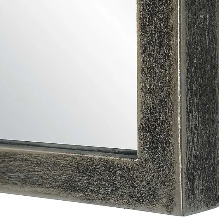 Kirklands Home Decorative Mirrors|Dark Bronze Arched Scallop Edge Wall Mirror Gray