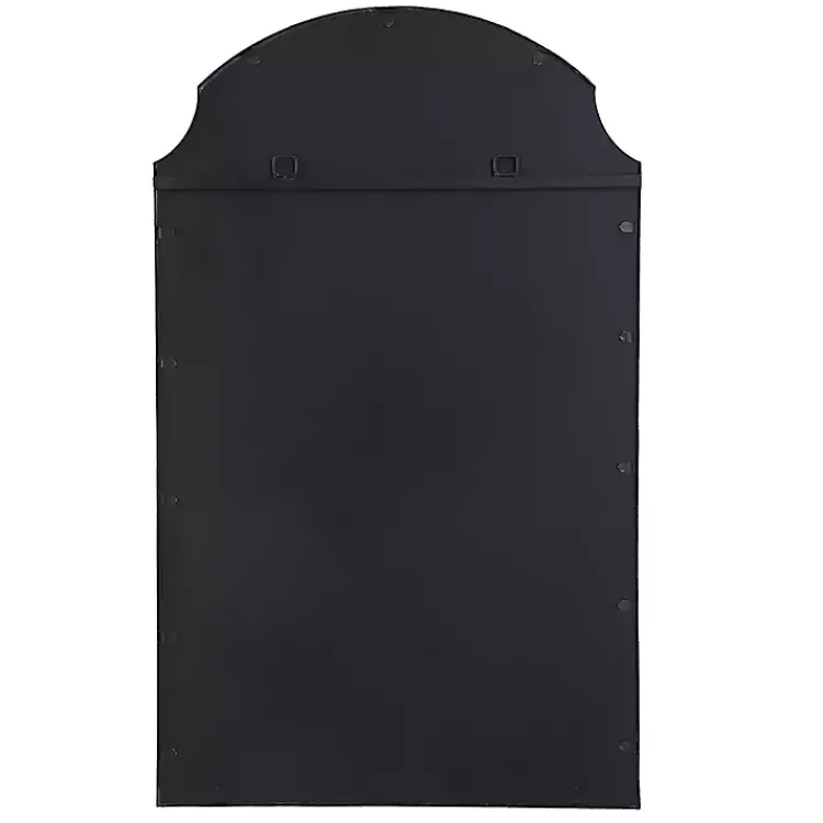 Kirklands Home Decorative Mirrors|Dark Bronze Arched Scallop Edge Wall Mirror Gray