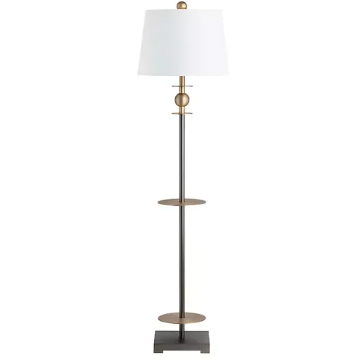 Kirklands Home Floor Lamps|Dark Bronze Decorative Floor Lamp White