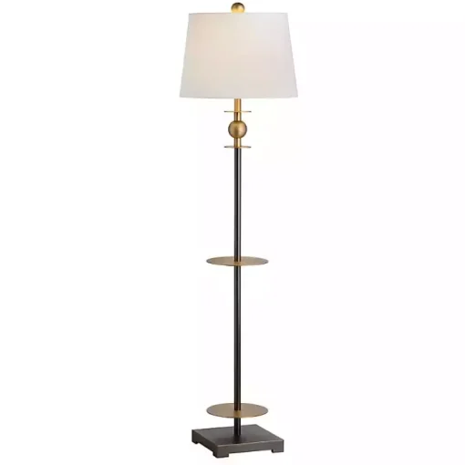 Kirklands Home Floor Lamps|Dark Bronze Decorative Floor Lamp White