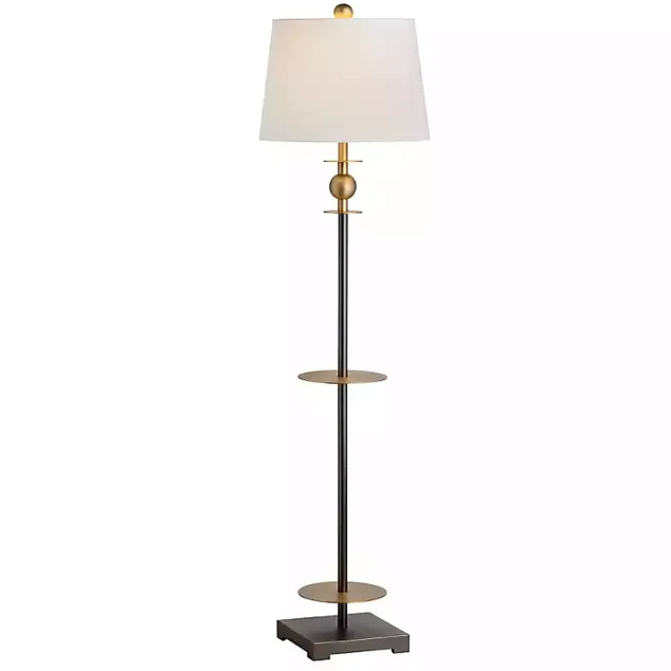 Kirklands Home Floor Lamps|Dark Bronze Decorative Floor Lamp White