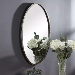 Kirklands Home Framed Mirrors|Dark Bronze Oval Wall Mirror
