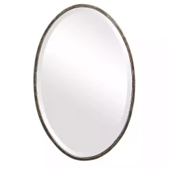 Kirklands Home Framed Mirrors|Dark Bronze Oval Wall Mirror