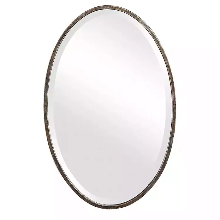 Kirklands Home Framed Mirrors|Dark Bronze Oval Wall Mirror