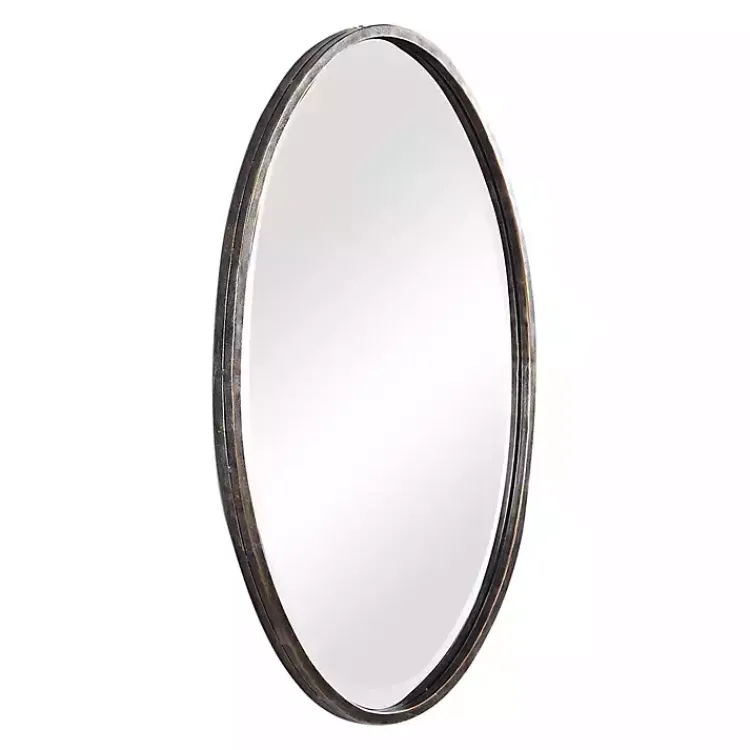 Kirklands Home Framed Mirrors|Dark Bronze Oval Wall Mirror