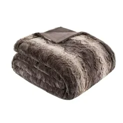 Hot Dark Faux Fur Oversized Throw Blanket Blankets & Throws