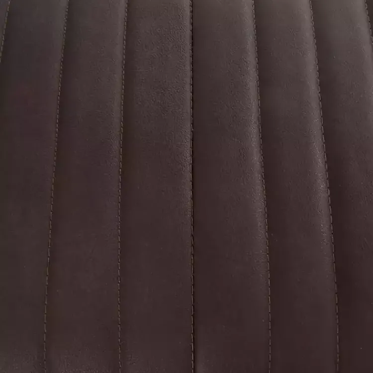 Kirklands Home Benches & Ottomans|Dark Leather Tufted Panel Bench Brown