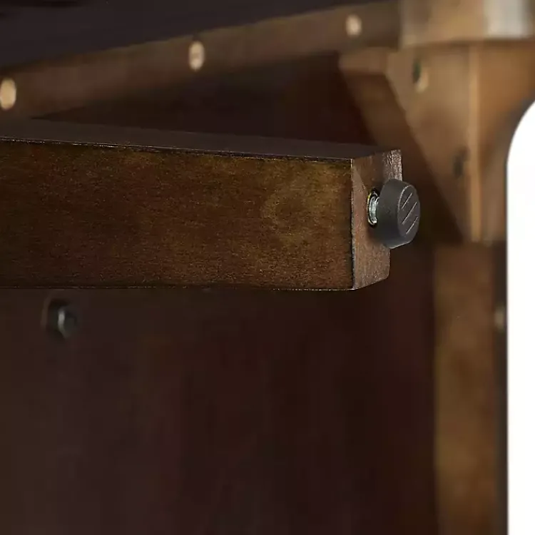 Kirklands Home Cabinets & Sideboards|Dark Slatted Sliding Door Sideboard Brown