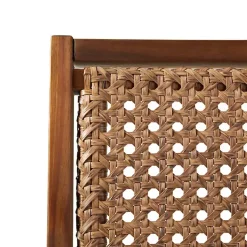 Kirklands Home Outdoor Seating|Dark Brown Wood and Rattan Outdoor Chair