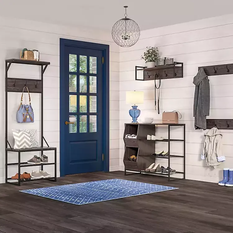 Kirklands Home Hooks|Dark Brown Wooden 3-Hook Coat Racks, Set of 2