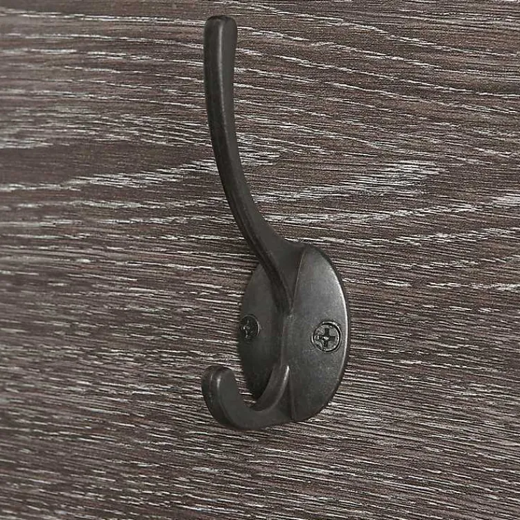 Kirklands Home Hooks|Dark Brown Wooden 3-Hook Coat Racks, Set of 2